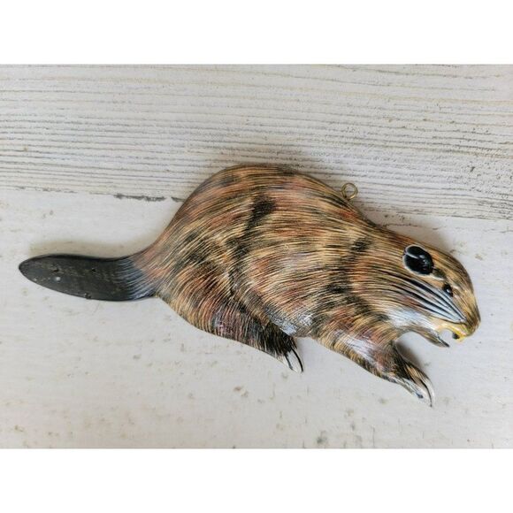 Beaver animal zoo lake ornament Xmas decor - Picture 4 of 5